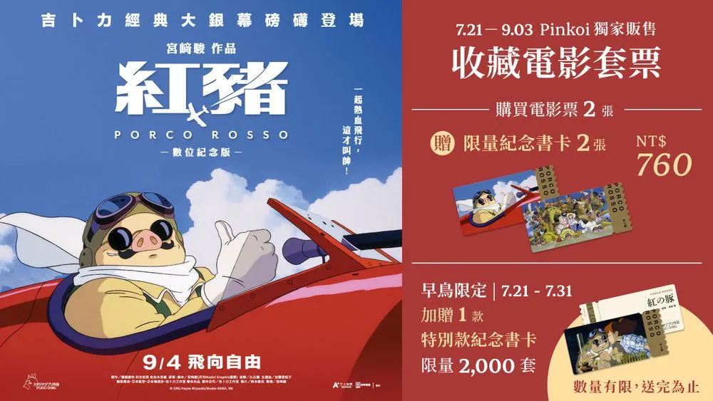 吉卜力經典《紅豬》重返大銀幕